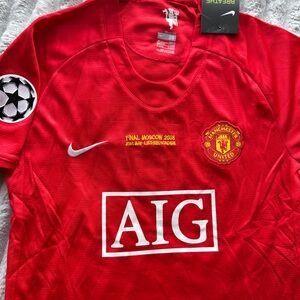 Nike Red Manchester United 2008 Final Jersey Ronaldo